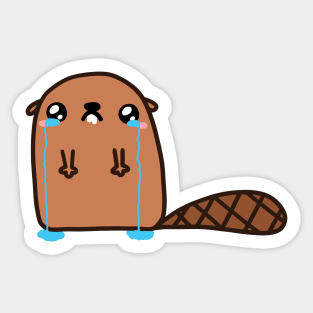 Sad beaver Sticker